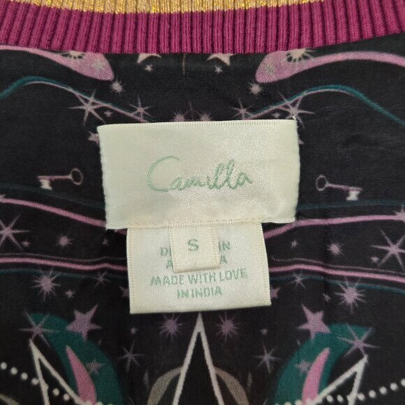 Camilla Tropic Of Neon Bomber Jacket Reversible Small b96E - Picture 13 of 14